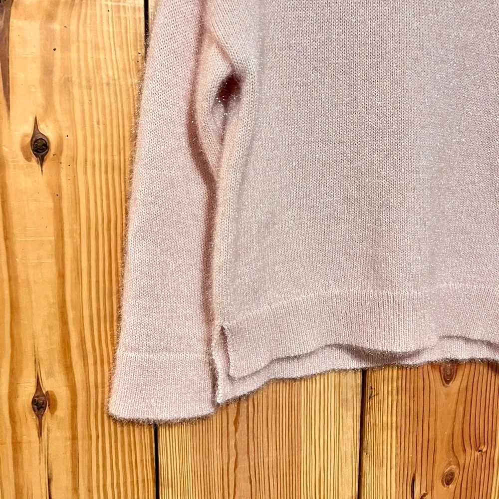 Kate Spade Sparkling Pink Metallic Turtleneck Sweater – Size Small - Picture 5 of 10